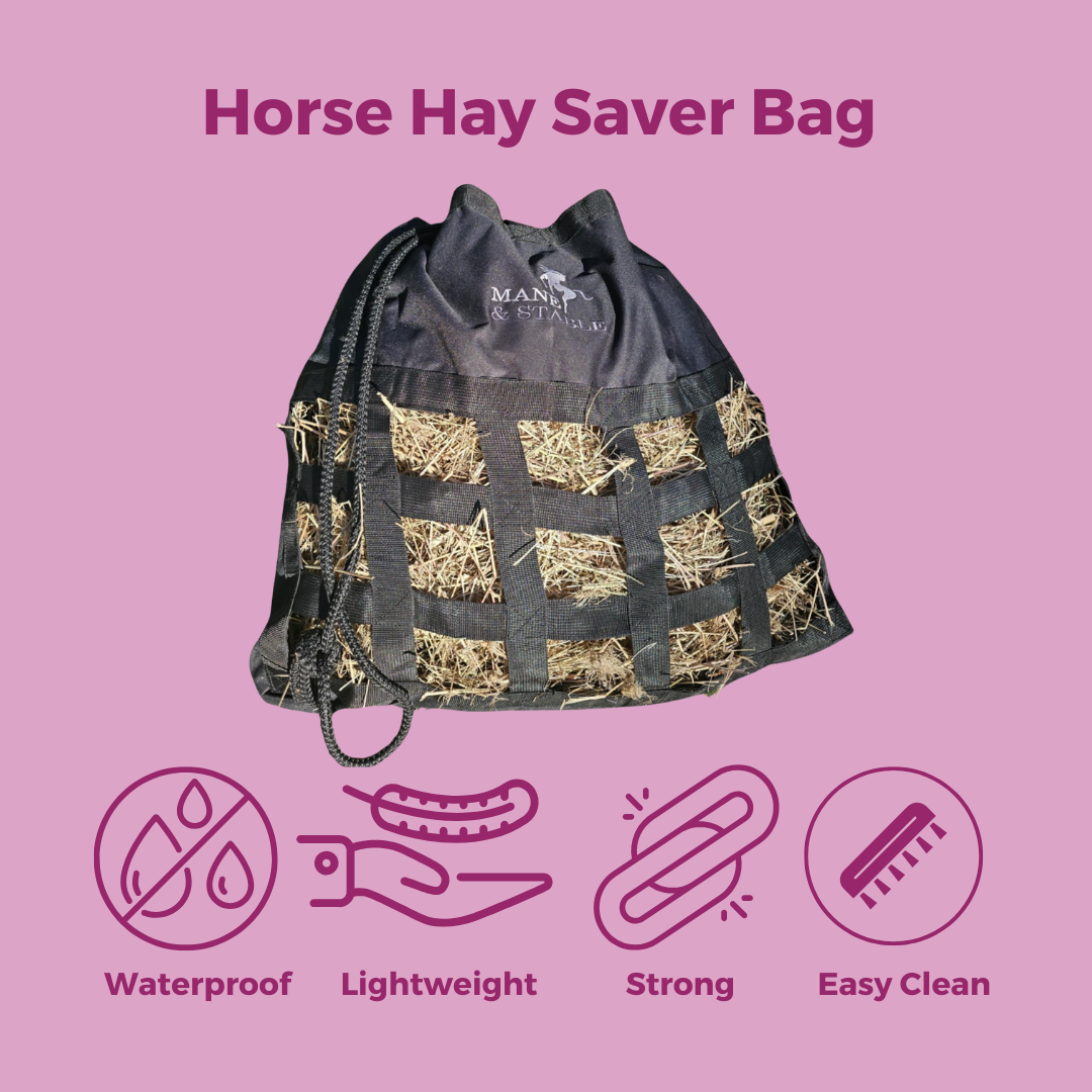 Horse Hay Saver Bag | Bonus 3pce Grooming Tool Set