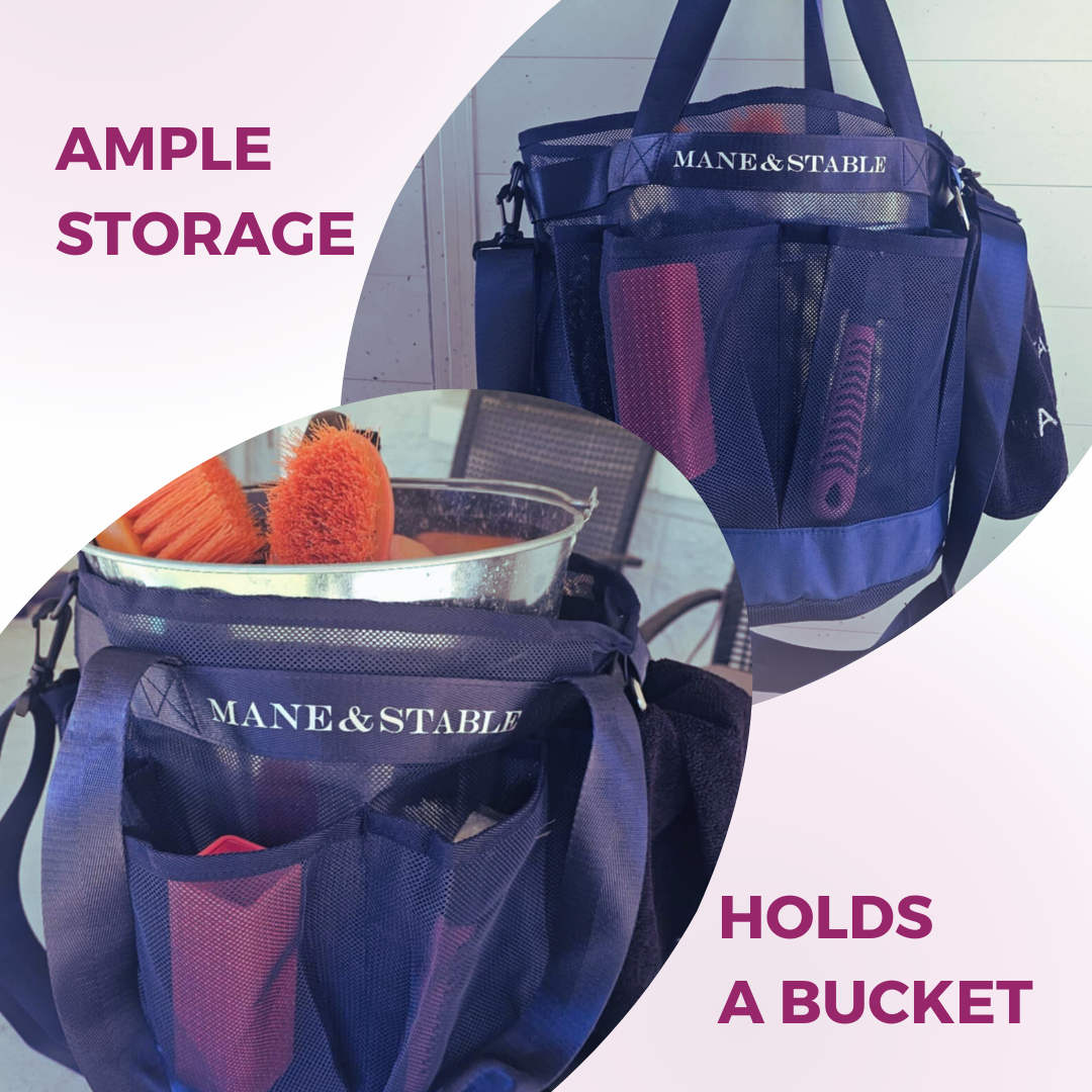 Horse Grooming Tote Bag With Outside Pockets | Royal Blue