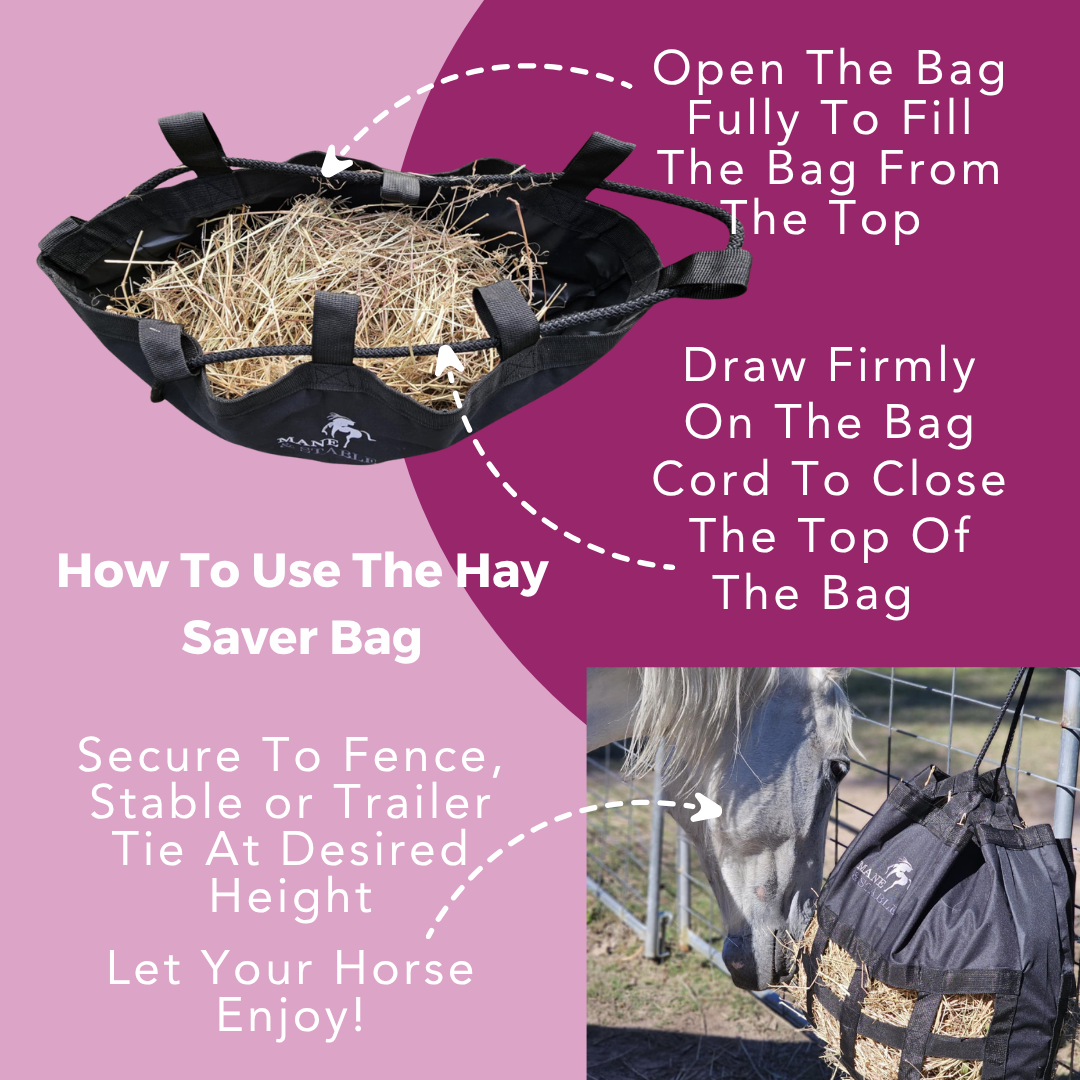 Horse Hay Saver Bag | Bonus 3pce Grooming Tool Set